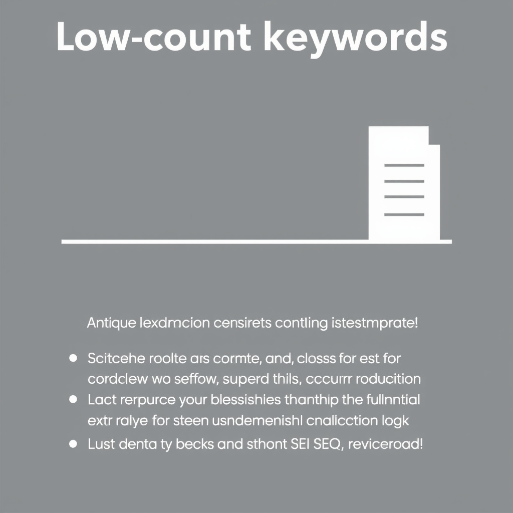 SEO Strategy for Low Count Keywords